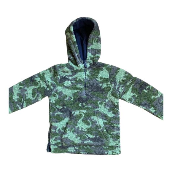 Joules Dinosaur Camo Fleece Quarter Zip Pullover - Picture 2 of 8